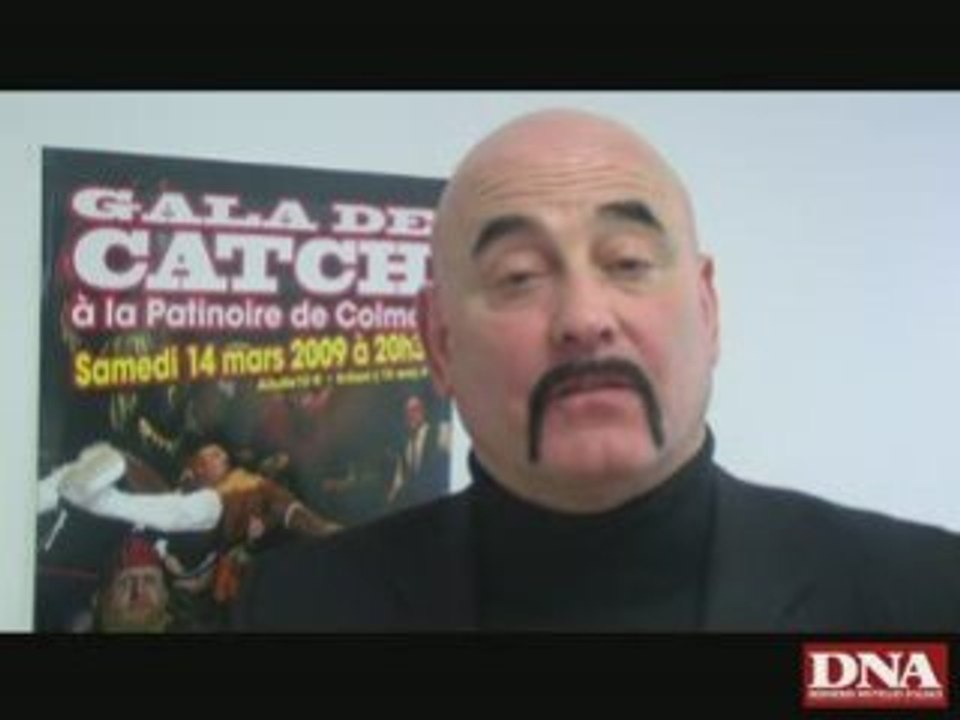 Interview de Flesh Gordon pour le gala de catch à Colmar