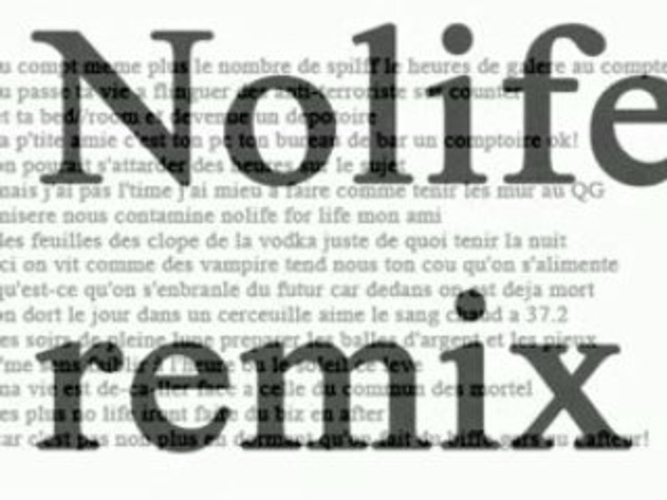 orelsan Nolife remix Sao ( hors concour ) juste un ti delire