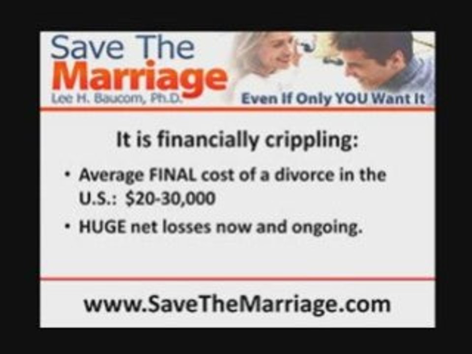 Question: "Why Should I Save My Marriage?"