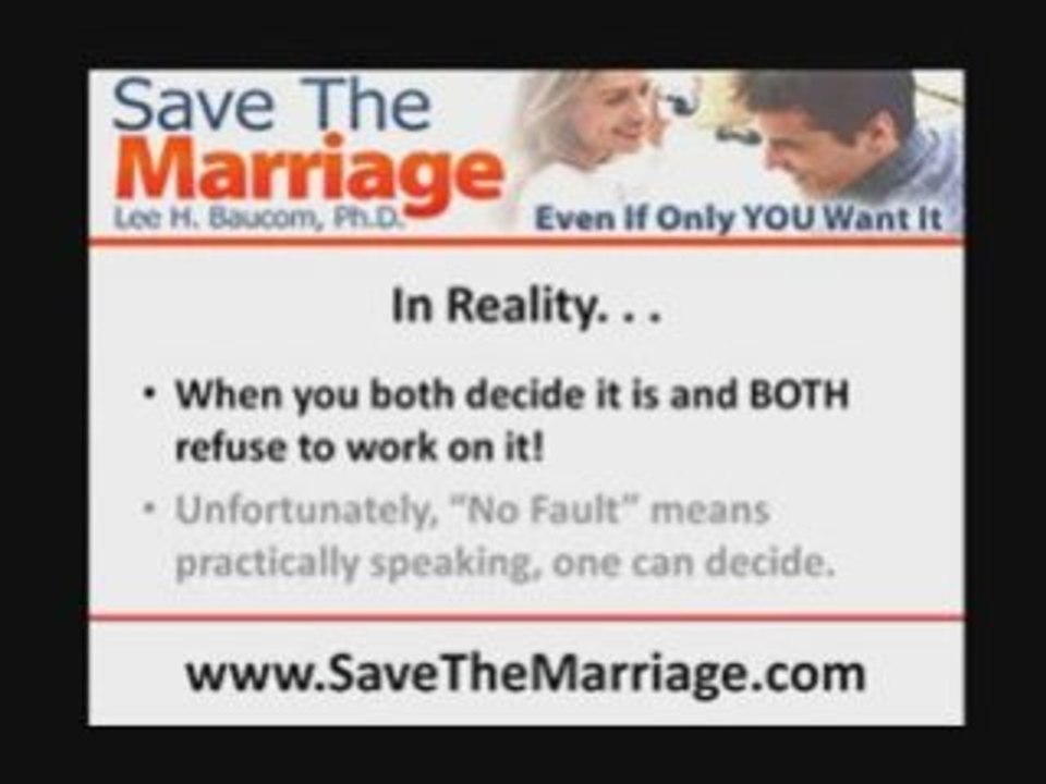 Question:  "When Is A Marriage Too Far Gone?"