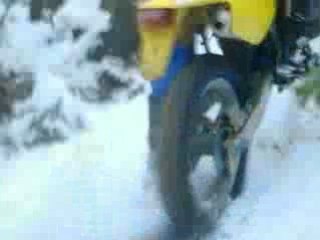 Montée enneigé en Husqvarna 125 WR