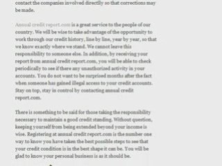 Credit Report Dispute