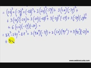 Matematica: Esercizi Cubo del Trinomio