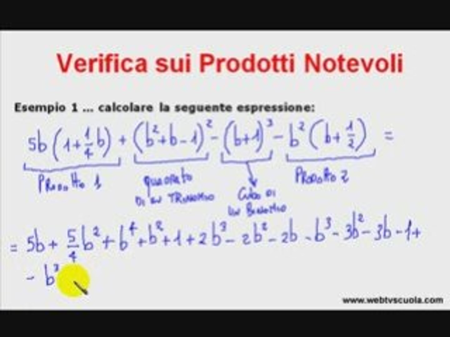 Matematica: Esercizi di Verfica sui Prodotti Notevoli - Video Dailymotion