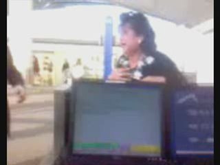 A woman missed her flight at the boarding gate HKIA