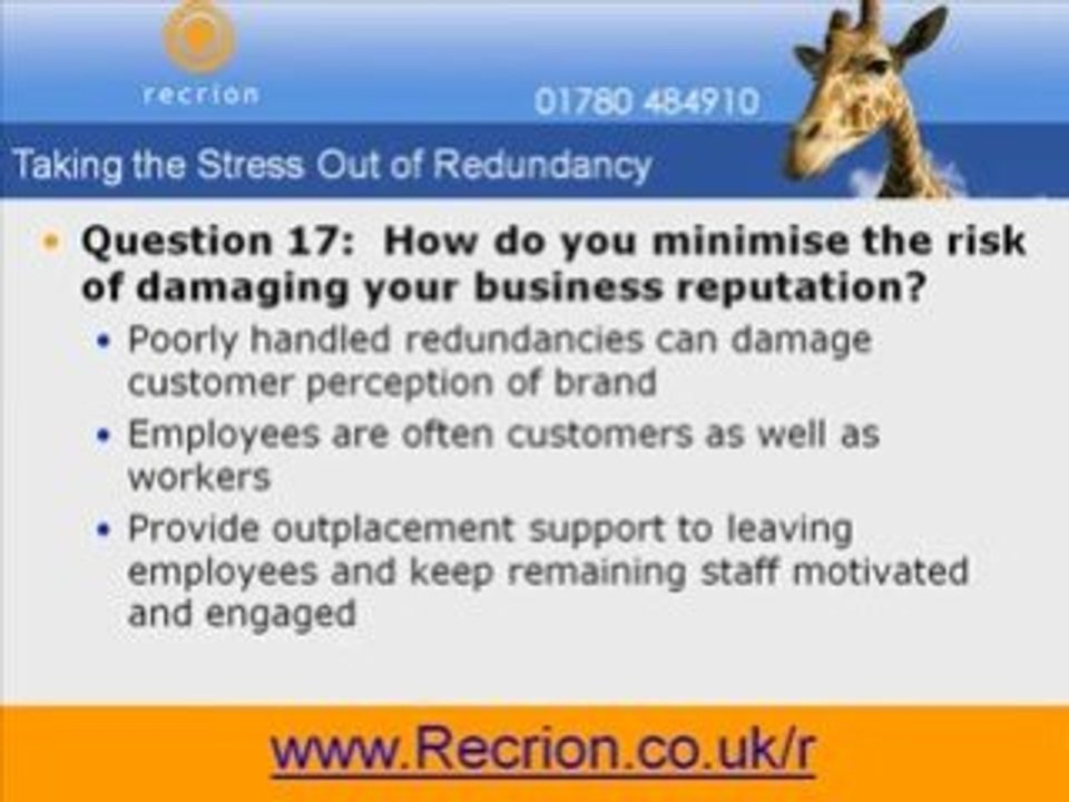 Staff For Redundancy - Receive Complimentary Video Series