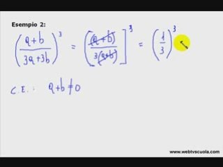 Matematica: Esercizi Potenze Frazioni Algebriche