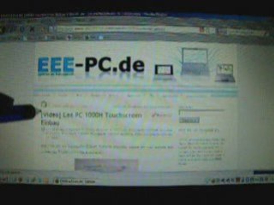 Eee PC 1000H Touchscreen - Websurfing