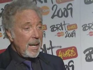 Tom Jones arrives at The Brit Awards and talks about Duffy