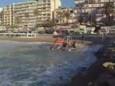 Pelle araignée dans l'eau acropelle