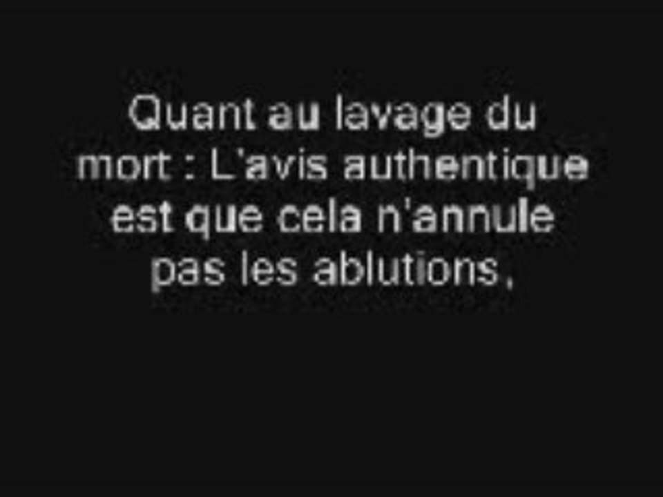 Annulations ablutions