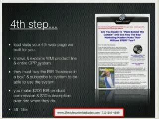 CCPro  FAQ - Fourth Step (other income streams)