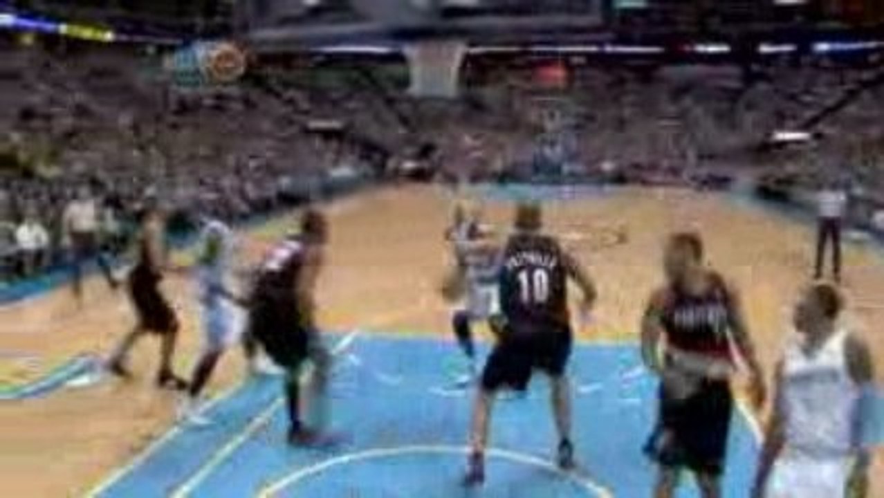 NBA Nene finishes with authority against the visiting Trail