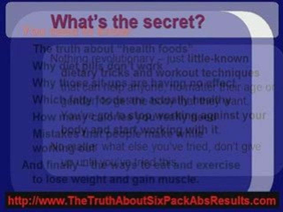 The Truth About Six Pack Abs Review