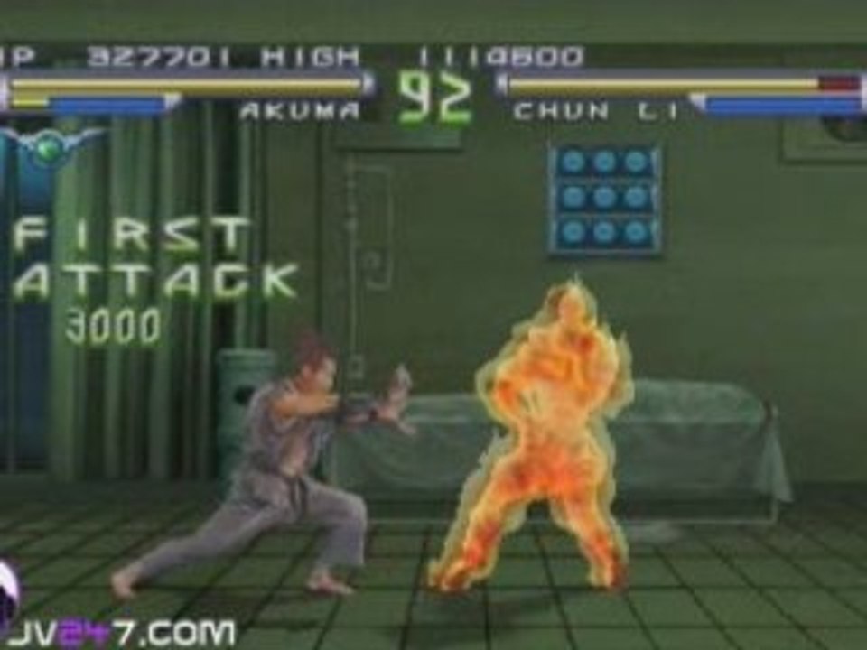 Gameplay: Akuma vs Chun-Li, Street Fighter The Movie (PSOne)