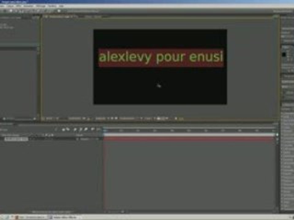 Tutoriel de alexlevy sur les effects de texte after effects