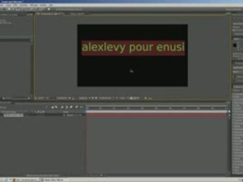 Tutoriel de alexlevy sur les effects de texte after effects