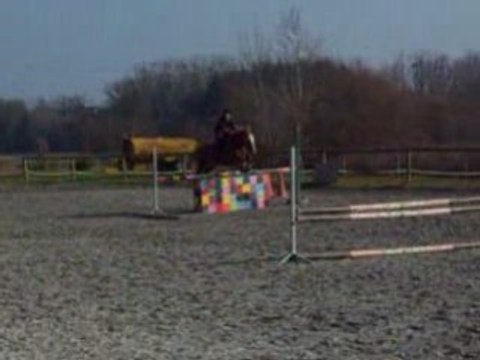 moi et oscar sur un parcour de 90 cm