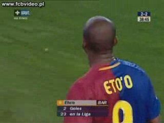 But Eto'o Barcelone Betis Seville 2-2