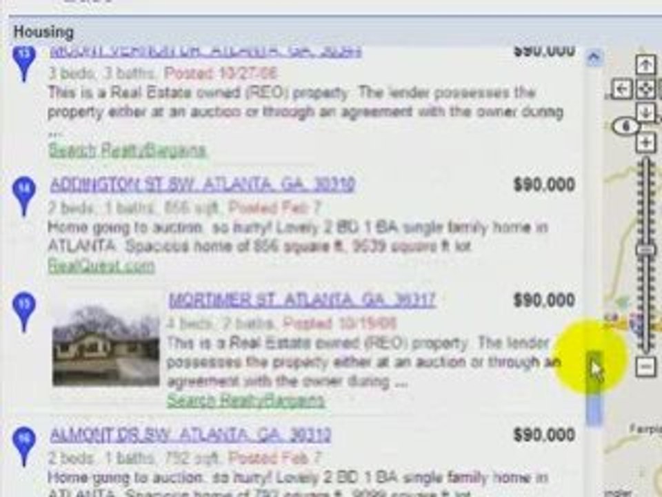 How To Find Atlanta REO's Using This Google Base Search Tool