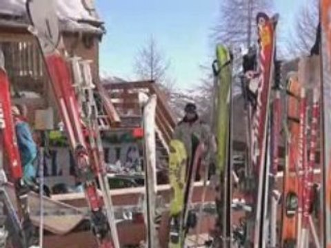 En piste à la station La Foux au Val-d'Allos