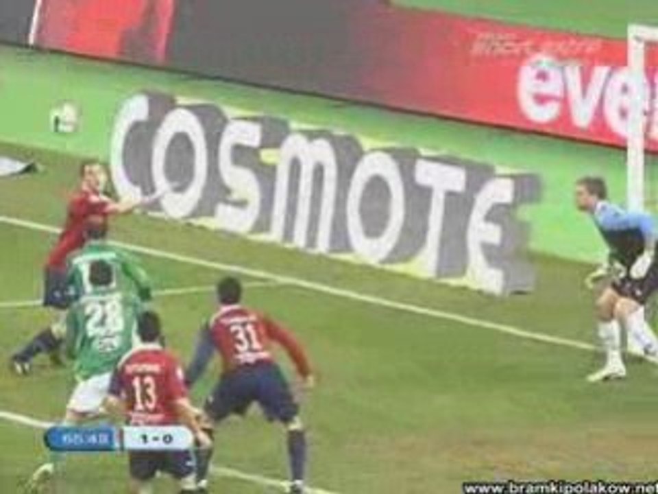 2009.02.21 Panathinaikos - Panionios 1-0 asysta Wawrzyniaka