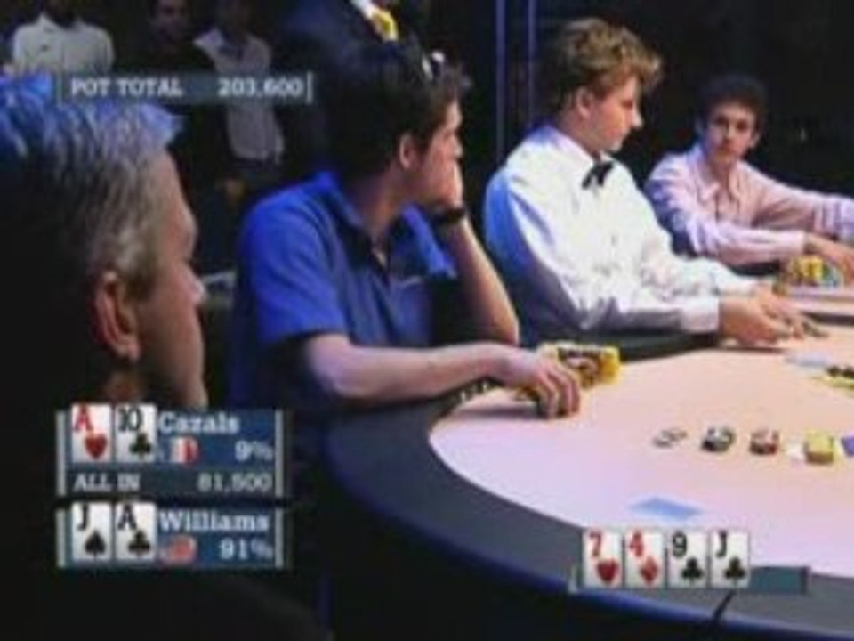 Poker EPT 2 Monte Carlo Cazals lucky escape vs...