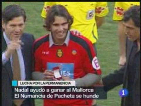 Rafa Nadal , insignia de oro y brillantes del RCD. Mallorca