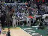 NBA Charlie Villanueva nails a half-court shot against the N