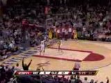 NBA Mo Williams steals the pass...LeBron James finishes with