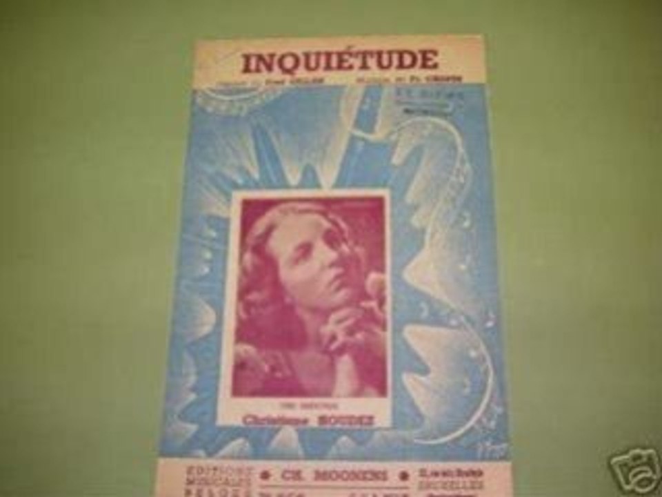 Christiane Houdez, "Il est un beau nuage" Bruxelles 1943