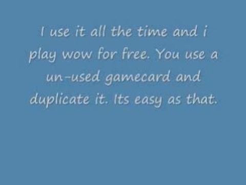 WoW Gamecard Generator. Free Gamecards
