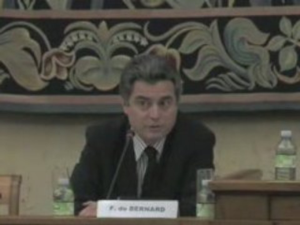 Intervention de François de Bernard - Colloque 16/01/09