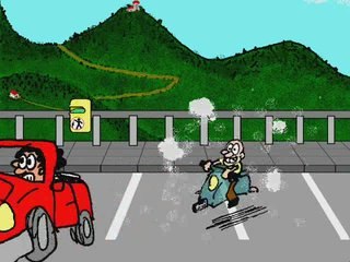 Animación de persecución en proceso de creación