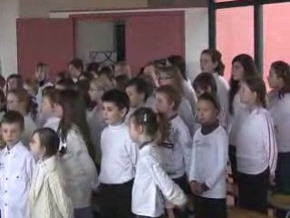 Les élèves de l'école Curie à la Maison de Retraite