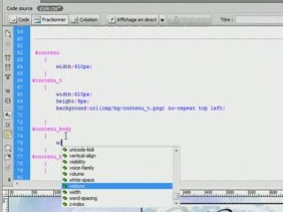 Créer son site web : Decoupe de PSD part 3