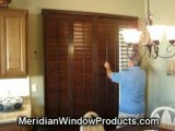 Bi Fold Track Shutters on a Sliding Glass Door Palm Springs