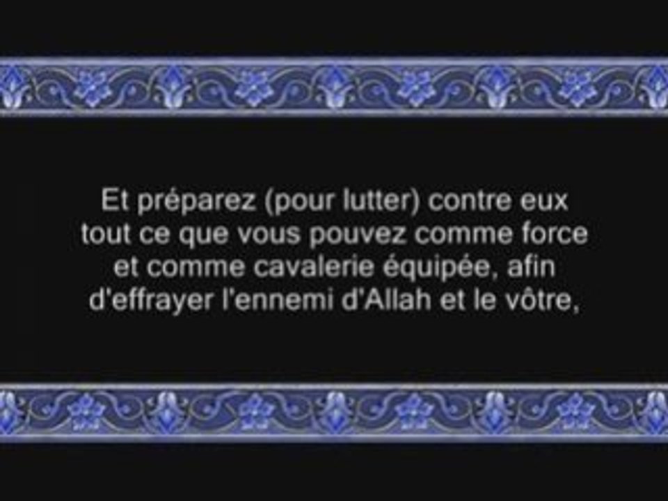 Sourate 8 Al-Anfal ( LE BUTIN ) versets 41 à la fin