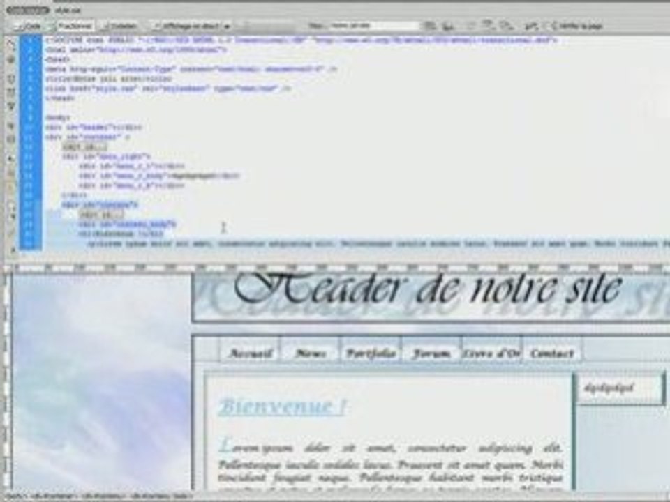 Créer son site web : Decoupe de PSD part 4