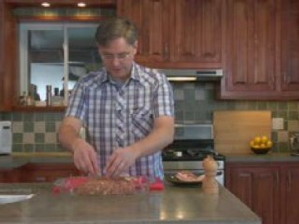 Bacon Wrapped Blue Cheese Meatloaf.