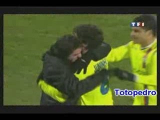 Lyon - Barcelona 1-1 - Juninho Superb Free Kick Goal