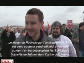 Besancenot soutient les salariés de Fulmen (Auxerre)