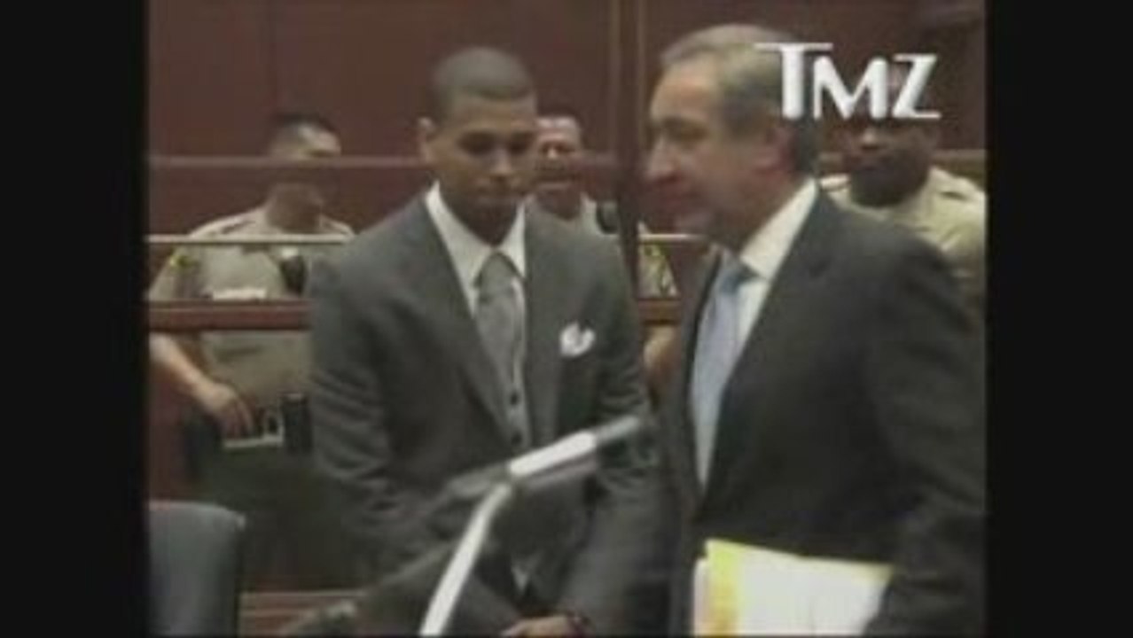 Chris Brown à l'audience / procès