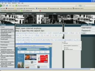 make the internet explorer window shake