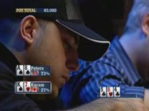 Poker EPT 3 Monte Carlo Peters check raises Karam