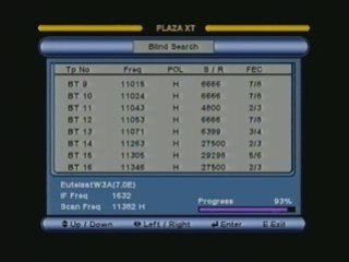 Manhattan Plaza XT-F satellite receiver blind scan 7e I