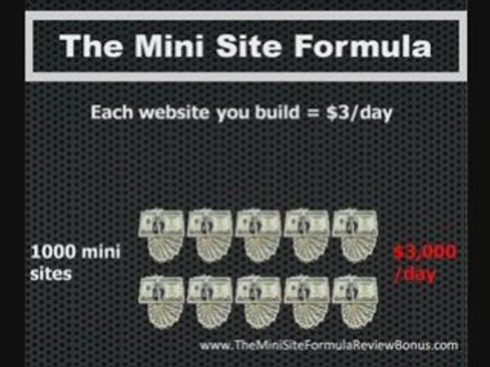 The Mini Site Formula Review  And Bonus