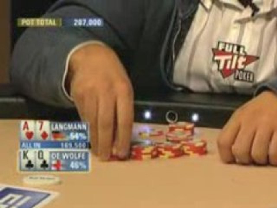 Poker EPT 4 Londres Egan Vs de Wolfe Vs Langmann