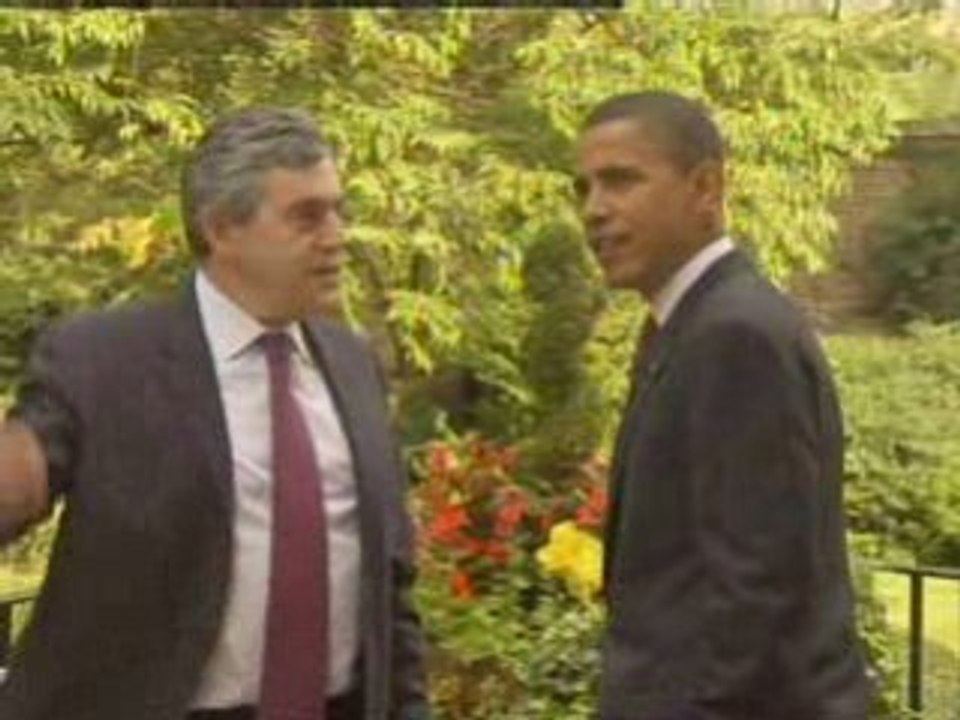 Gordon Brown in the US for talks with President Obama