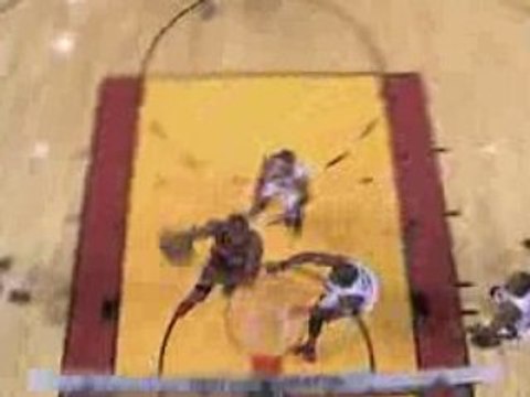 NBA LeBron drives the lane for a monster slam to put the Cav